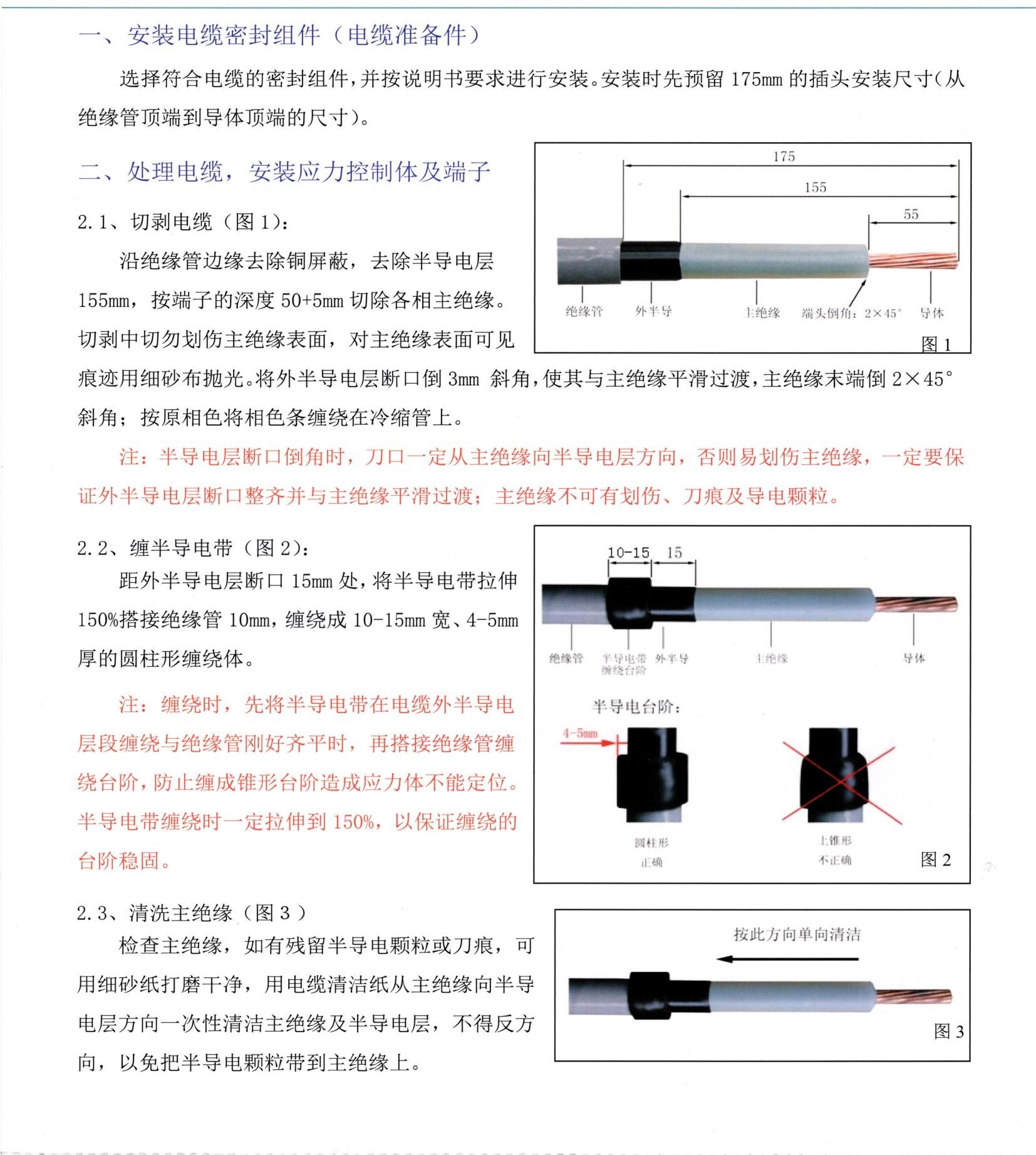 欧式插接式电缆附件安装说明